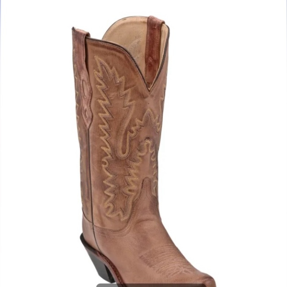 Old West Women's Classic Tan Handcrafted Cowboy Boots
